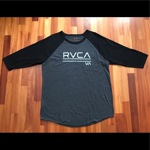 Rvca Baseball Tee 34 Sleeves Mens Xl 